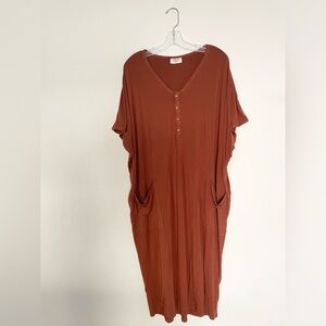 Dwell and slumber cocoon house dress rayon night gown nursing maternity kaftan